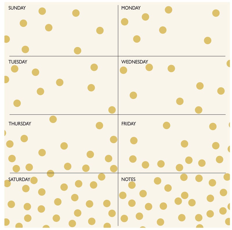 WALLPOPS طقم تنظيم وول بوبس WPE1503 باللون الذهبي مع رذاذ من الكنفتي، أبيض وبيج - Image 5